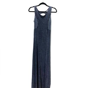 ANM Cowl Neck Acid Wash Maxi Dress